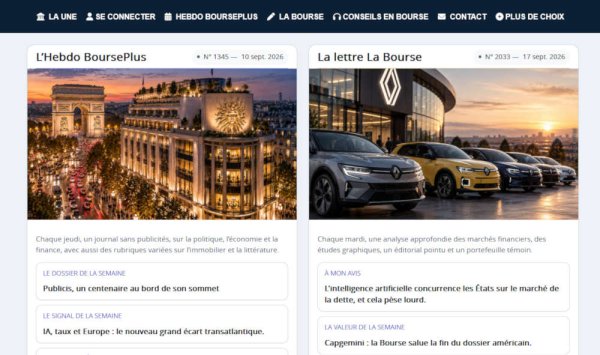 Portail d'information financière Bourse.fr