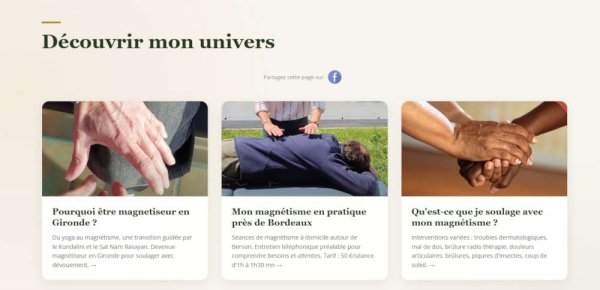 Site internet Magnétiseur Gironde 33 – Muriel Gérenton